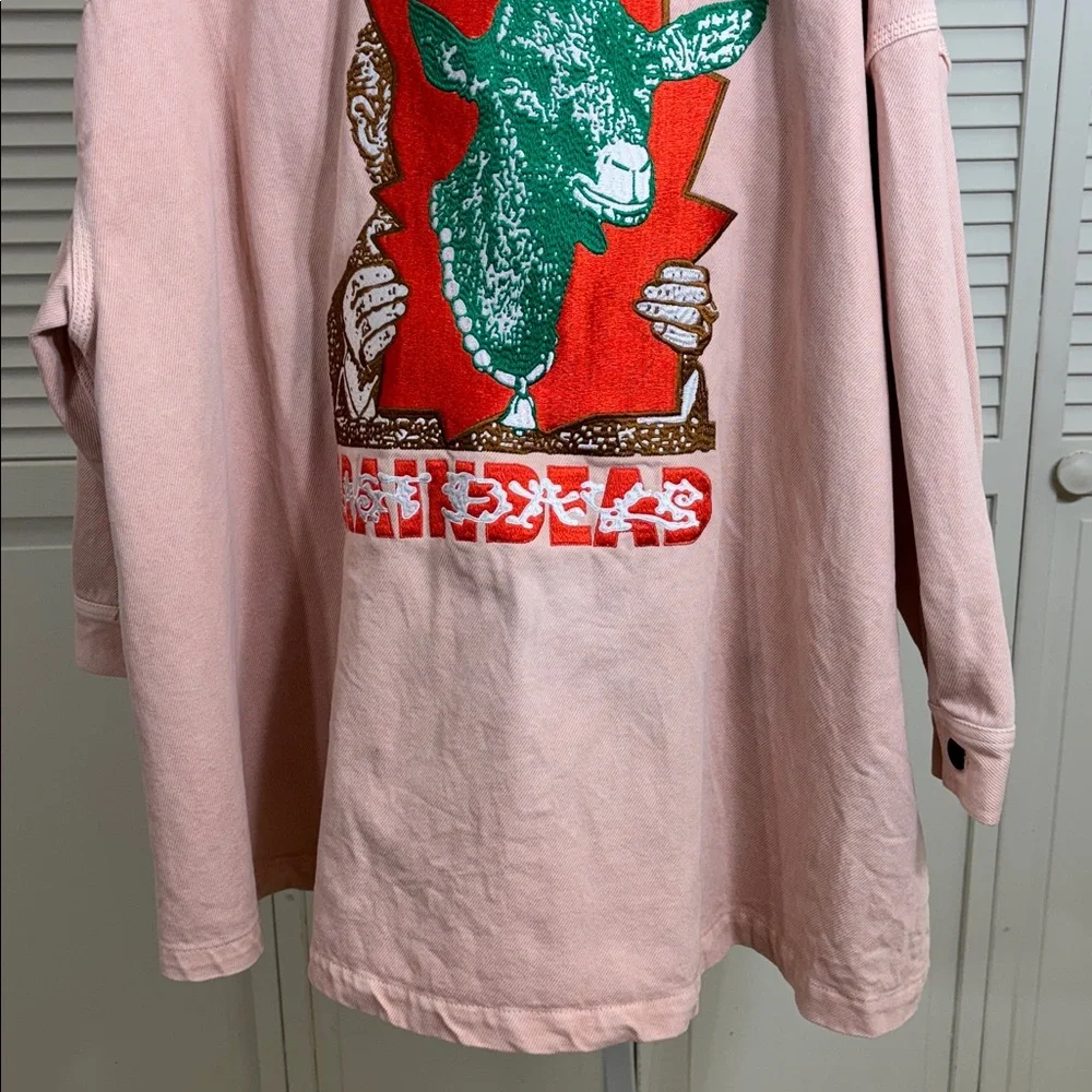 Brain Dead Denim Goat Swing Jacket in Pink XS